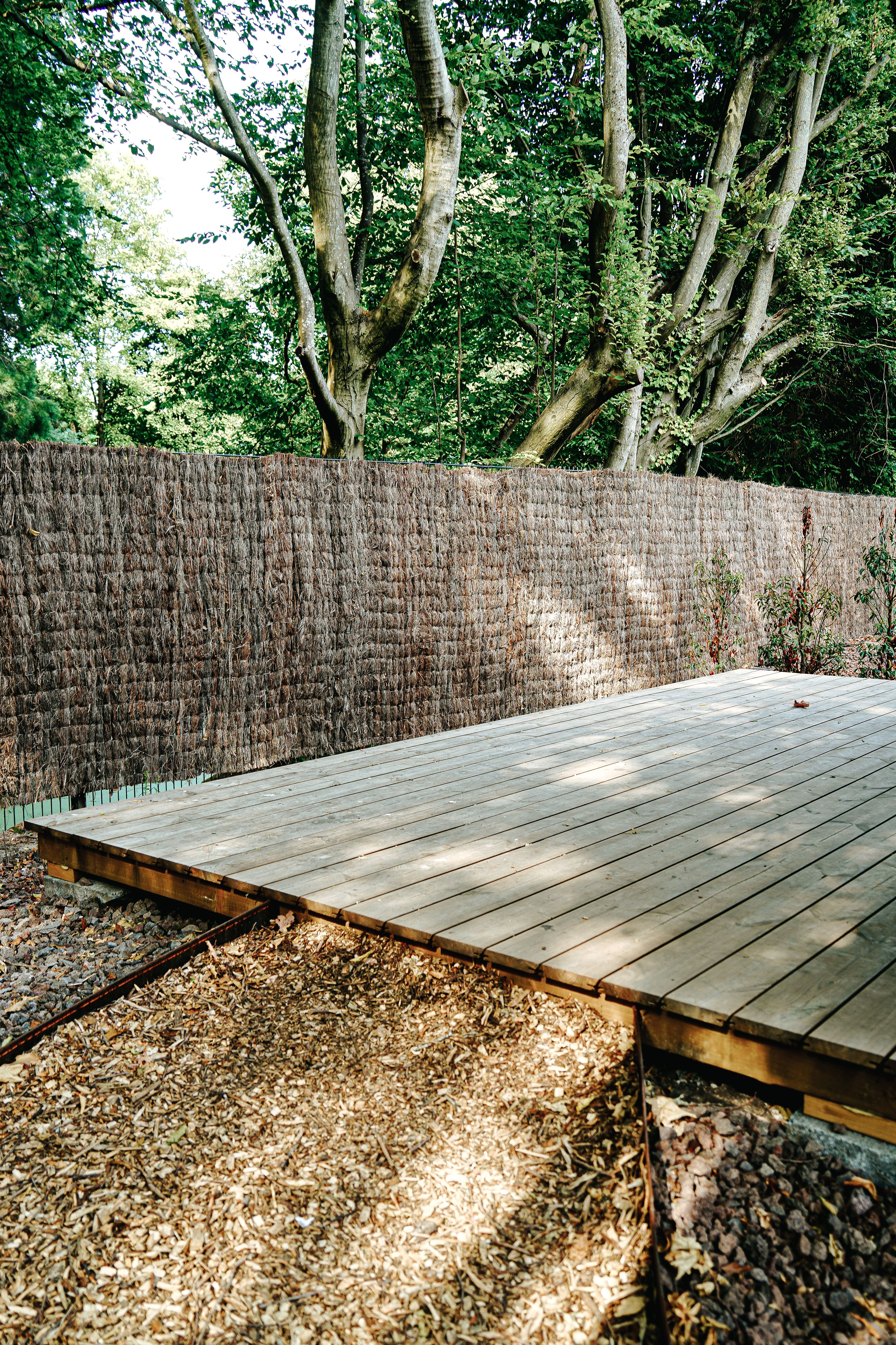 Completed garden decking area